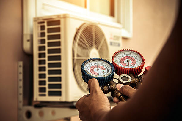Professional Hvac technician working in Fairview, CA